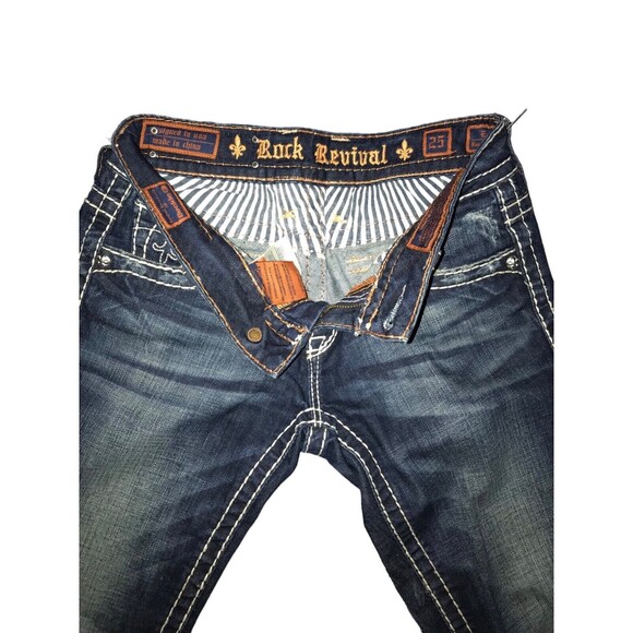 Rock Revival Eva Woman’s Easy Cropped Jeans 25 EUC - Picture 5 of 7